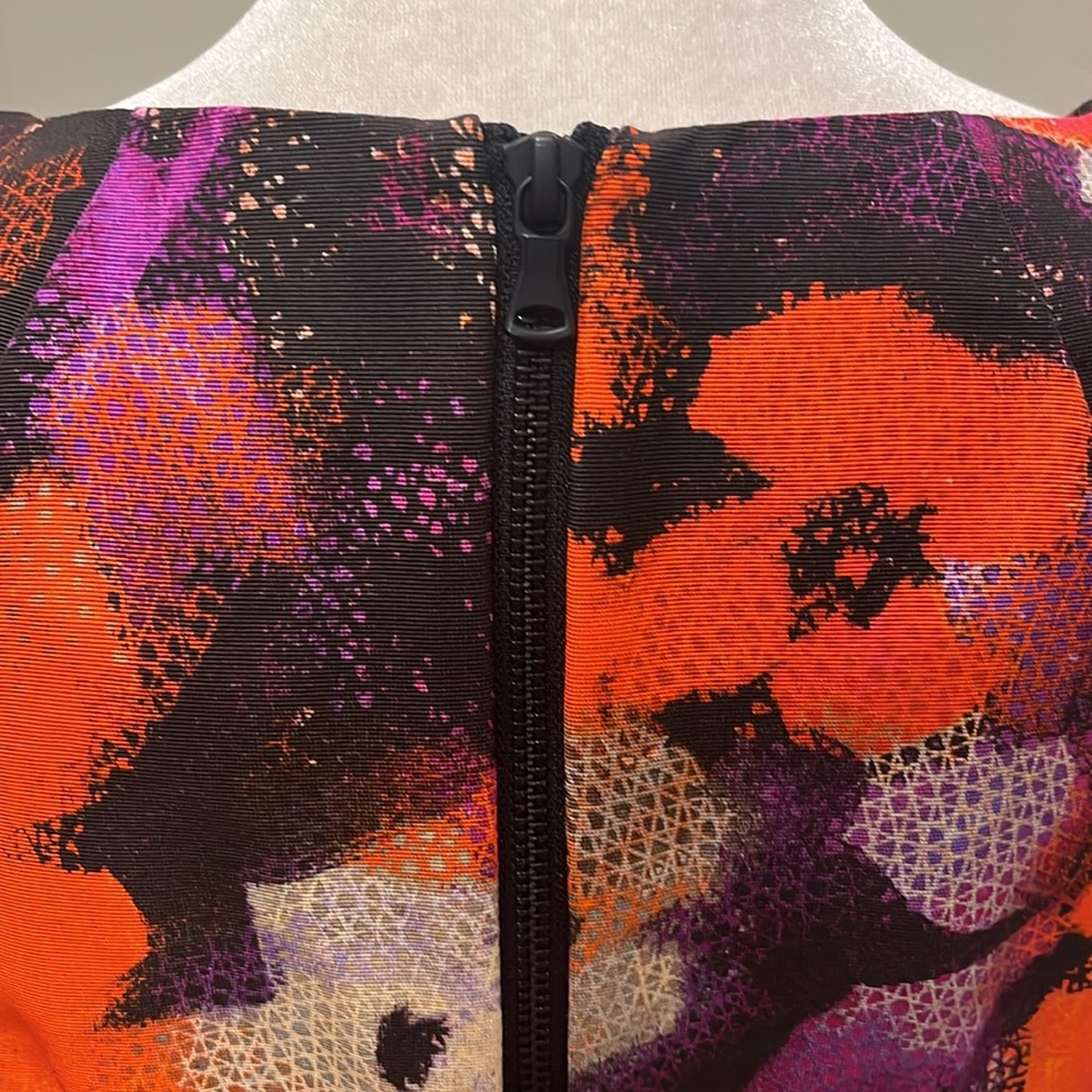 Milly Chloe Multicolor Floral Cap Sleeve Sheath Dress - Picture 6 of 8